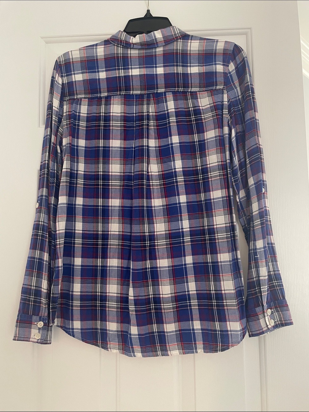 Caslon Blue White Red Plaid Button-Down Shirt - Picture 2 of 6